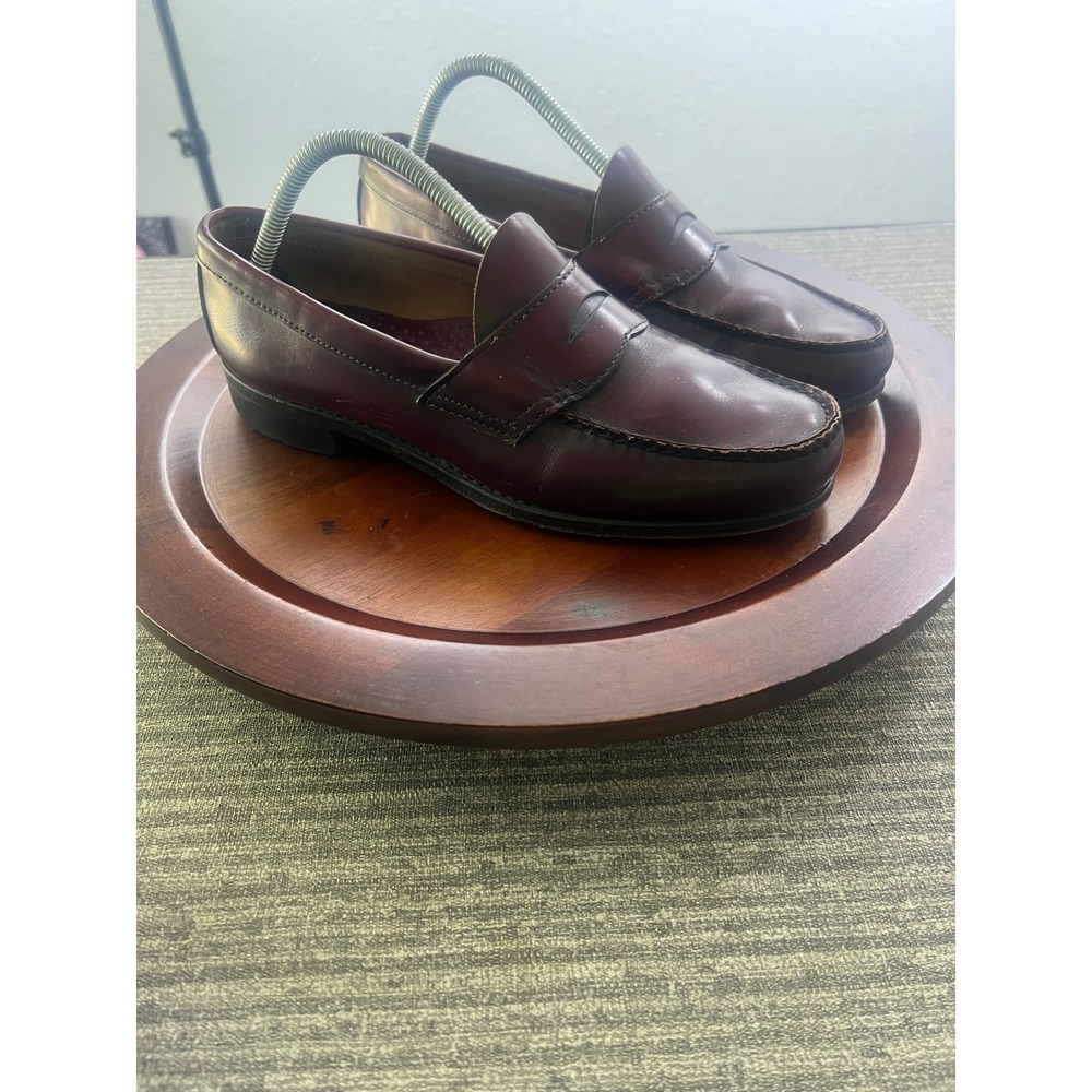 G.H. Bass Weejuns Penny Loafers Mens Burgundy Leather Slip On Shoes 9 D Classic
